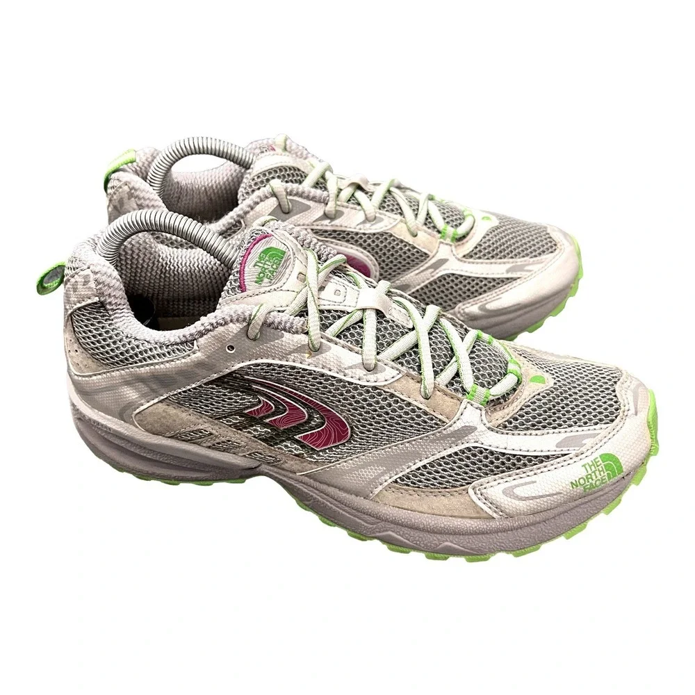 The North Face Women's Athletic Shoes Size 10 Silver Gray Trail Running Sneakers